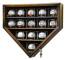 14 Baseball Acrylic Cubes Display Case Cabinet - Home Plate Shaped - sfDisplay.com