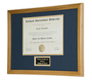 Diploma and Graduation Tassel Display Frame (w/ Custom Matting Colors) - sfDisplay.com
